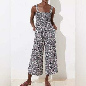 Floral Black and Pink Jumpsuit